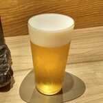 鶏処 藤 - スタートはビールで