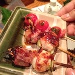 名古屋コーチン・旬彩 弌鳥 - お任せで頼んだ串物たち。