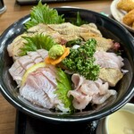 お魚のなかだ - のど黒づくし丼 4000円