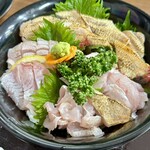 お魚のなかだ - のど黒づくし丼 4000円