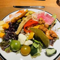  「メトロポリタングリル」 ヒルトン東京 - サラダバー　盛り過ぎ…た