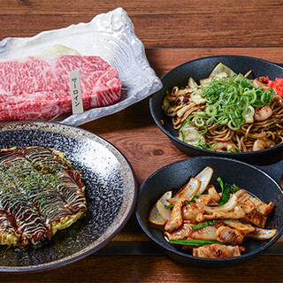 近江牛排很受歡迎！我們也推薦您可以選擇零件的套餐。