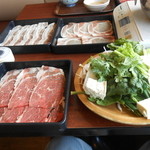 しゃぶ葉 - ４回目の訪問で、牛・豚コースにしました