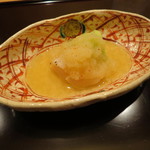 虎白 - 冷し物：帆立 胡瓜 みぞれ酢