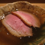 虎白 - 煮物：蔵王鴨 焼葱 堀川牛蒡 春菊 大根