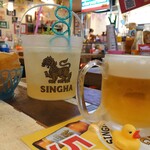 Tounanaziayatai agarikoshokudou - えびせんとバケツhighballと生beer