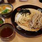 志な乃 - 合盛 そば、うどんの二色盛(並盛1200円)、けんちん汁(400円)