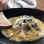 Kure Ru - シラスとほうれん草のクリームパスタ