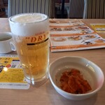 ガスト - 250円生ビールとキムチ