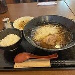 好天 - 葱汁そばとご飯のセット！