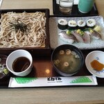 和食レストランとんでん - ランチ 長崎沖産あじ鮨・北海道そば