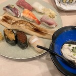 寿司 う月 - 一本穴子が目を引く