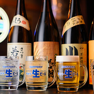 Perfect with Yakiniku (Grilled meat). From draft beer to authentic potato shochu.