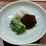 明寂 - 香の物（京壬生菜　昆布の佃煮　聖護院大根）