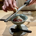 明寂 - 苺のアイスといちごの餡　蘇（牛乳を煮詰めて固めたもの）