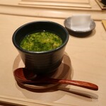 Sushi Kouji - ●蒸物　あおさ茶碗蒸し