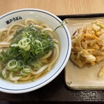 243274371 - 冷かけうどん＋かき揚げ