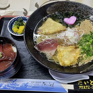 だいとく - 料理写真:かつおラーメンミニ丼セット