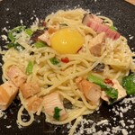 下川六〇酵素卵と北海道小麦の生パスタ 麦と卵 - 究極のぺぺたま