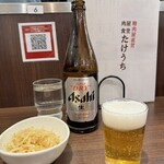 Nikuyashokudou takeuti - 先ずは瓶ビール