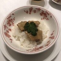 赤坂璃宮 銀座店 - 鶏の塩・生姜煮のせごはん