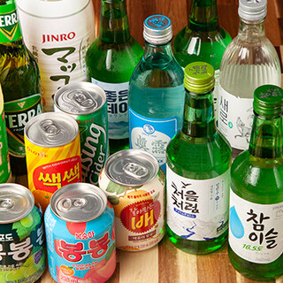 米酒和韩国烧酒种类丰富齐全也有日本的经典饮品