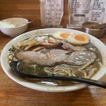 麺 高はし - 半ミックス肉麺+醤油玉子