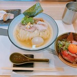 中華蕎麦 采ノ芽 - 特製塩そば、日替わり御飯