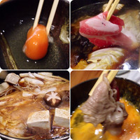 西新初喜 本店 - 卵はたぶんつまんでご卵ではと思える弾力♪豚子様はさっと半生で頂きます！！