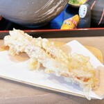 手打ちうどん 大蔵 - オープン祝いの
      サービスちくわ天