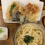 花坊 - たけのこ天と鶏天うどん（温）