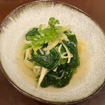 花坊 - ほうれん草と姫皮のお浸し