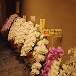 那古野 しば福や - オープンしたてでお花がいっぱい