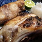 十割そば　きらく - あぶらが乗っていて激旨です。久々に美味しい焼魚を食べました。