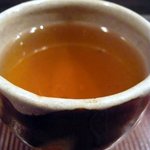 十割そば　きらく - 最後に茶そばをいただきました。そばの香りがほのかに香ってきて落ち着きます。