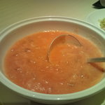 中国料理 「王朝」 - ふかひれと蟹卵のスープ