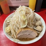 Ramen Takanome - ラーメン小930円+うずらの卵4個70円、野菜マシ