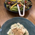 SOBA cafe dining TAKIHAMA - 蕎麦ポリサラダとアボカドの白和え
