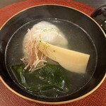 Shokusai Kanade - アブラメと筍とワカメのお吸い物