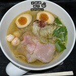 #新宿地下ラーメン - ■松葉蟹と地鶏の味玉濁り塩そば¥1,600