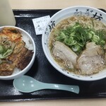 ん麺 ねぎ坊 - 料理写真:ねぎラーメン　ミニチャーシュー丼　