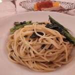 Torattoria Daru Birubante Jokondo - 春野菜のアーリオ・オーリオ・エ・ペペロンチーノ 1600円