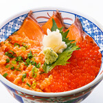 Salmon 3-color rice bowl