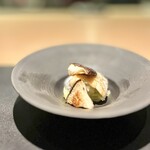 蓬左茶寮 - 太刀魚の炭焼きと春キャベツ、平松椎茸