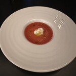 ダコージ - ガスパチョ 自家製のリコッタチーズ