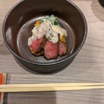 季肴 からはし - イチボとインカの目覚め豆乳ヨーグルトソース