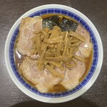 Chuukasoba Benten - 上からラーメン中（麺350g）＋メンマチャーシュー