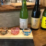 フィッシュ ハウス カフェ - 秋田の地酒飲み比べ(おつまみ付)
