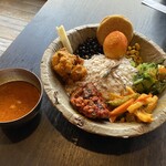 AANGAN - ネワリサマエバジセット（カレー風味チキンスープ付き）1408円