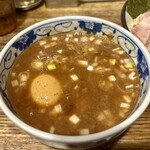 新橋 纏 - 濃厚鶏つけ麺 大+特製 ¥1000+250